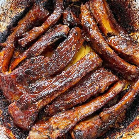 Sticky Pork Ribs with Baked Potatoes - VJ Cooks