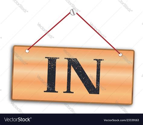 In sign Royalty Free Vector Image - VectorStock