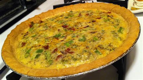QUICK & EASY BACON, CHEDDAR, SCALLION QUICHE Recipe - Food.com
