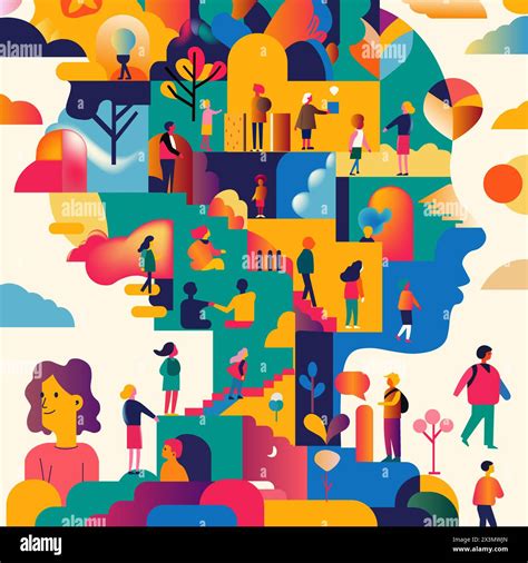 Abstract Community Interaction Art vector Stock Vector Image & Art - Alamy