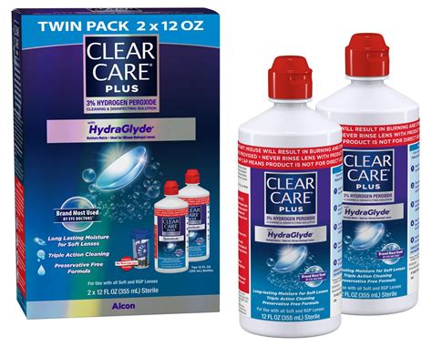 Amazon.com: Clear Care Plus Cleaning Solution with Lens Case, Twin Pack ...