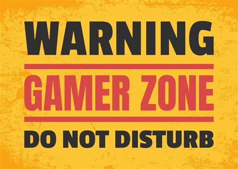 'Warning Gamer Zone Sign' Poster by Steven | Displate