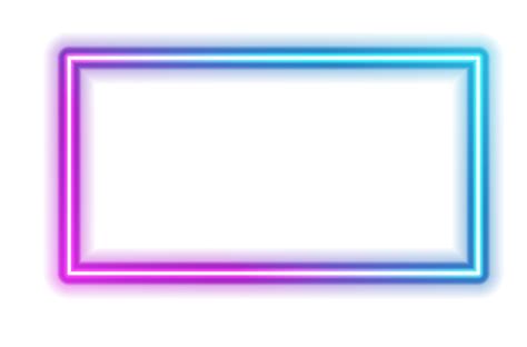 Neon frame, vibrant colored glowing neon frame with transparent ...