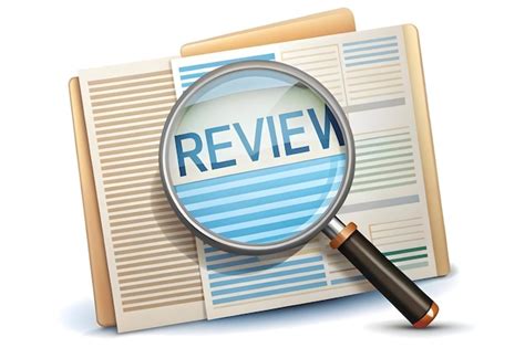 Review Concept Magnifying Glass and Document Flat Vector Design for ...