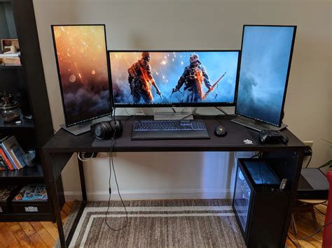 Pc Gaming Desk 3 Monitors at Edward Johns blog