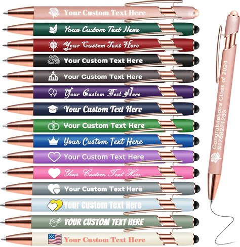 Amazon.com : Vebermo 15PCS Custom Pens Personalized Pens Bulk ...