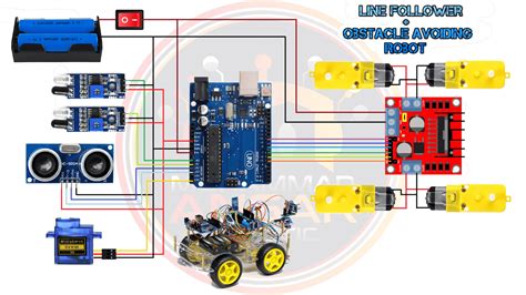 Circuit Diagram For Obstacle Avoiding Robot