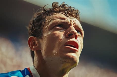Premium Photo | Determined Football Player Focused Game Face Intense Look