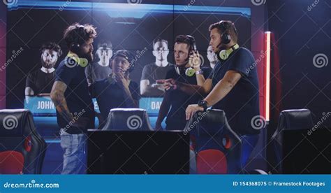 Gaming Team Discussing Strategy Stock Image - Image of esport, planning ...