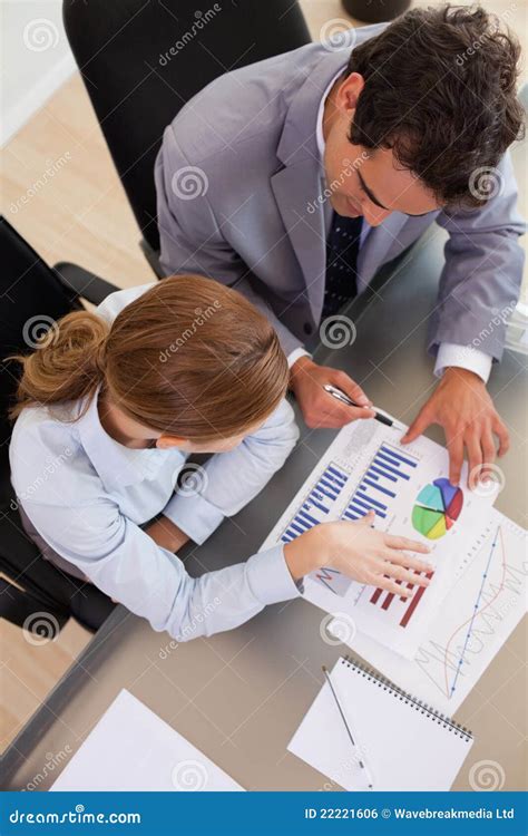 Above View Of Business People Analyzing Data Royalty Free Stock Image ...