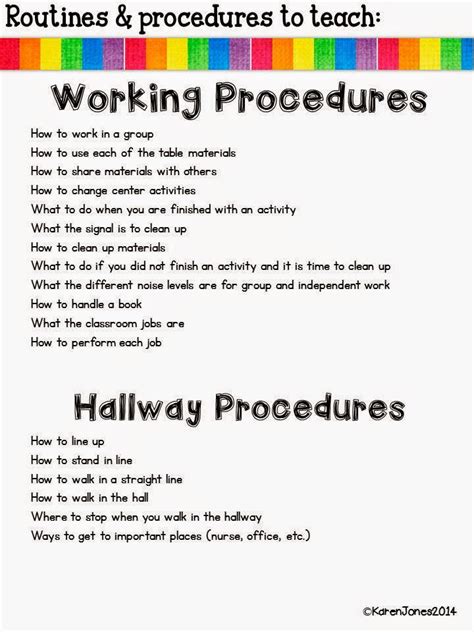 Routines, Routines, Routines! - Mrs. Jones's Kindergarten