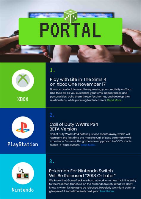 Gaming Newsletter Template - Venngage