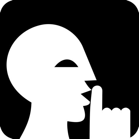 Clipart - Keep quiet sign