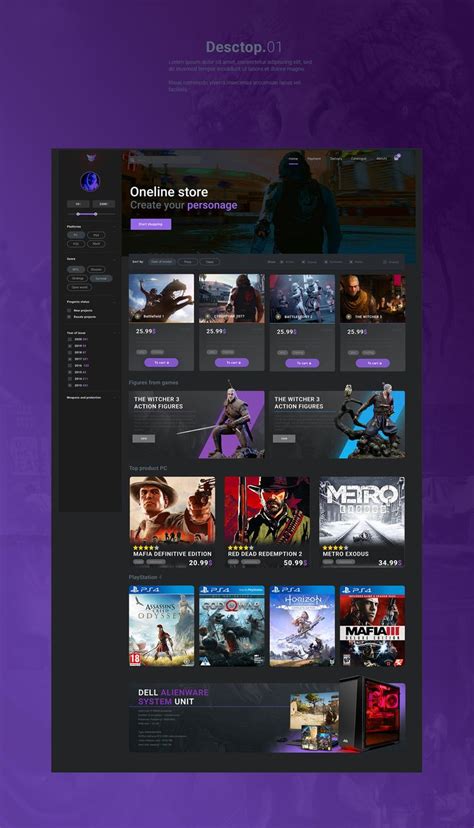 GAME STORE | Interactive web design, Web layout design, Webpage design