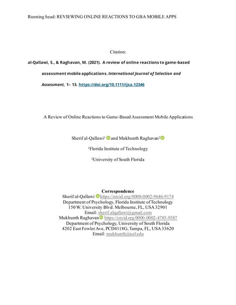 (PDF) A review of online reactions to game‐based assessment mobile ...