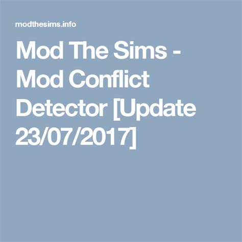Sims 4 mod conflict detector unable to load game components disabled ...