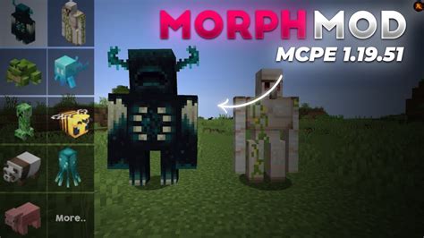 MORPH Mod For Minecraft PE 1.19.51+ / 1.20 🔥 | Morph Mod MCPE 🌝 - YouTube