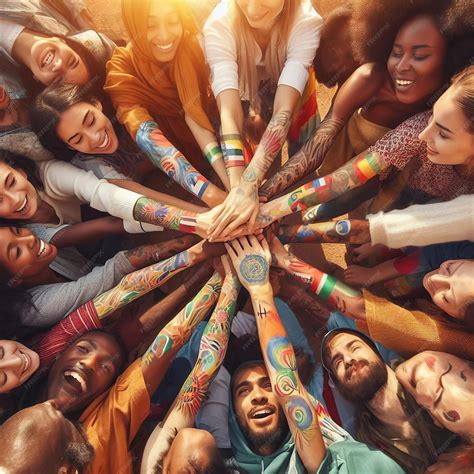 Premium Photo | A diverse group of people from different cultures ...