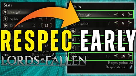 Lords of the Fallen RESPEC ATTRIBUTE POINTS and Character Stats Early ...