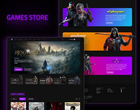 Game Store Website Landing Page UI Design | Behance