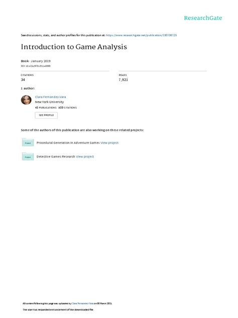 Introduction To Game Analysis | PDF | Video Games | Analysis
