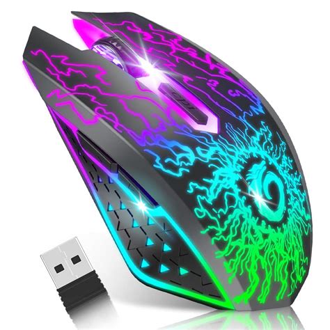 Amazon.com: VersionTECH. Wireless Gaming Mouse, Rechargeable Computer ...