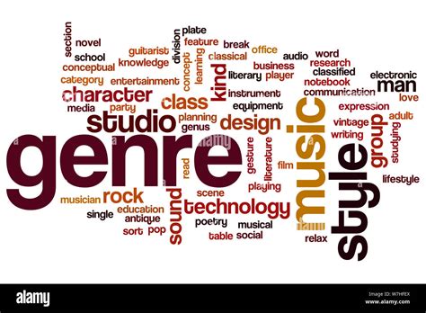 Genre word cloud concept Stock Photo - Alamy