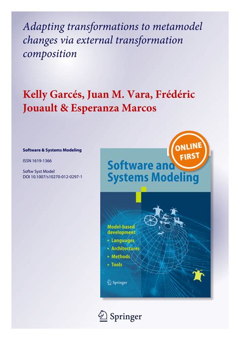 (PDF) Adapting Transformations to Metamodel Changes via External ...