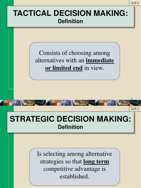 Tactical Decision Making | PDF | Business | Business Economics
