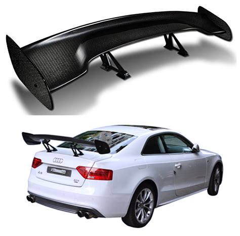 ICBEAMER Universal Fit Real Carbon Fiber GT Wing Rear Weatherproof ...