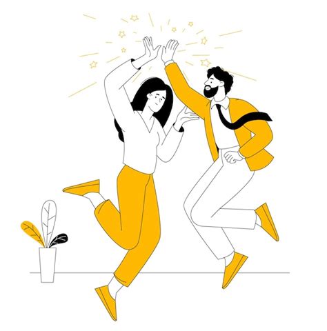 Premium Vector | Happy people are celebrating success