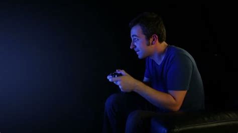 Man His 20s Intensely Playing Video Stock Footage Video (100% Royalty ...