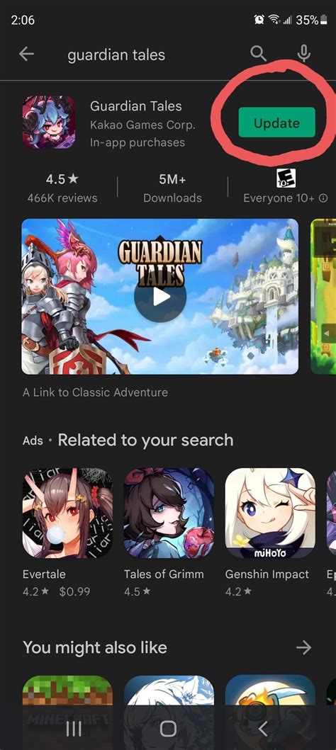 Guide to Updating the Game on Android : r/GuardianTales