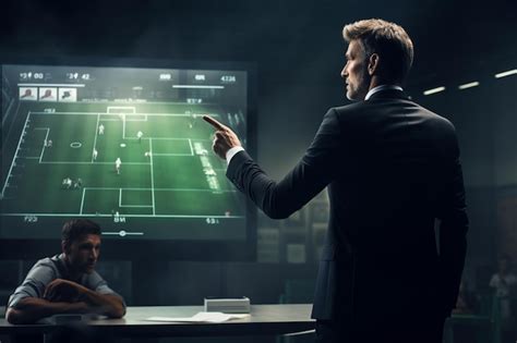 Premium Photo | A sports coach strategizing during a game Generative ai