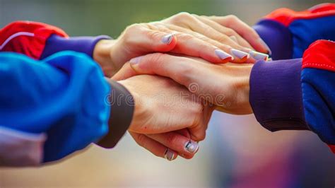 Handball Team Huddle for Teamwork and Strategy at Summer Olympics ...