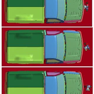 Dummy positioning at angle of 0 o , 45 o , and 90 o (top to bottom ...