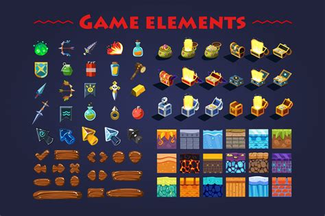 Game elements ~ Illustrations ~ Creative Market