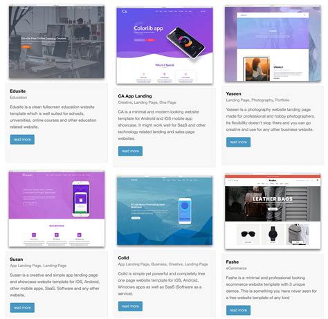 148 Free HTML Website Templates 2020 - Colorlib