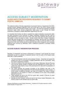 Guidelines for external moderation