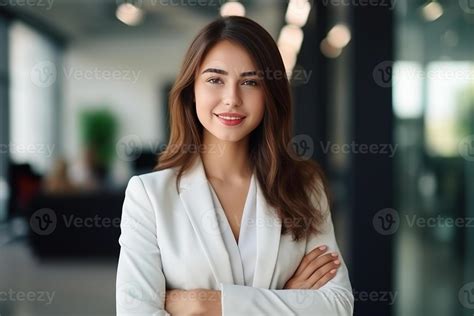 Portrait of a professional woman in a suit. Business woman standing in ...