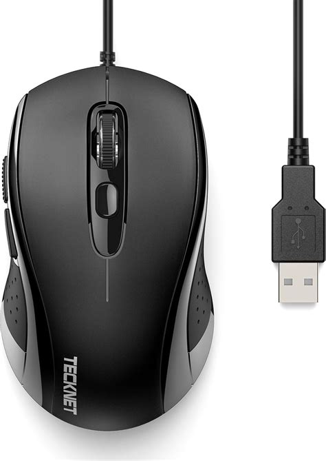 TECKNET Wired Mouse, USB Wired Computer Mouse, 3600DPI 4 Adjustable ...