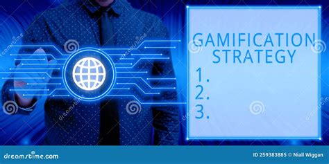 Text Showing Inspiration Gamification Strategy. Business Approach Use ...