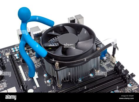 Installing CPU cooler on modern PC computer motherboard Stock Photo - Alamy