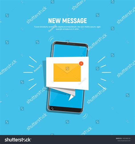 Smartphone Notification Icon On Screen Icon Stock Vector (Royalty Free ...
