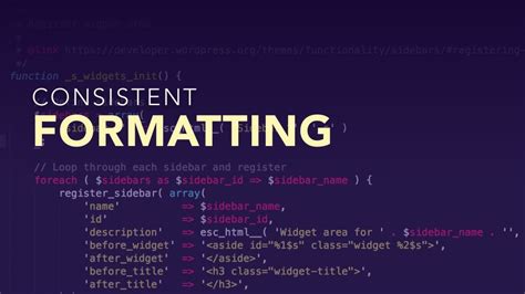 FORMATTING CONSISTENT
