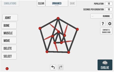 Evolving creature art game