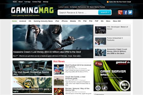 GamingMag Gaming News Theme, a WordPress Template by Magazine3