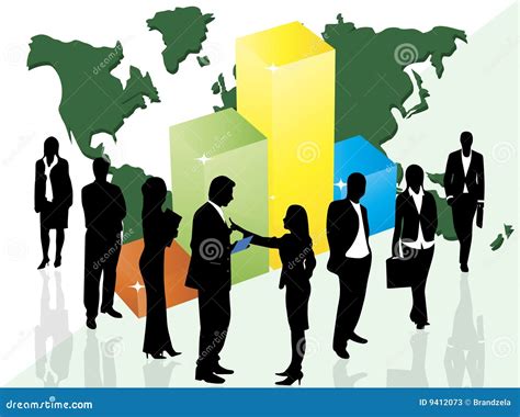 Business people and graph stock vector. Illustration of businessmen ...