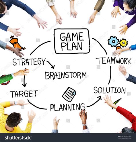 Game Plan Strategy Planning Tactic Target Stock Photo 302820488 ...