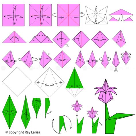 Origami Flower Instructions